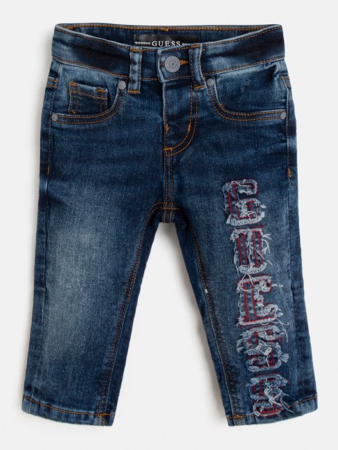 Guess Pantalon En Denim Coupe Slim Bleu