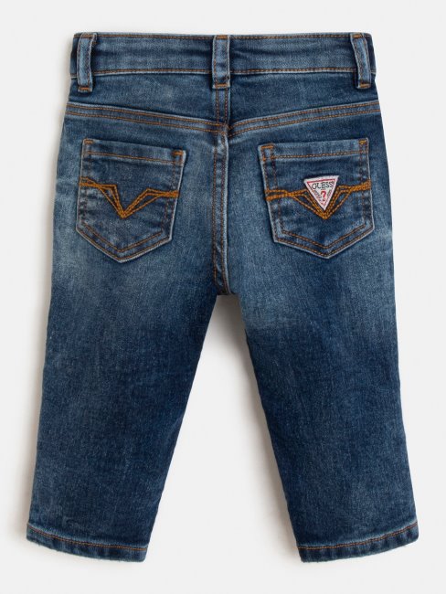 Guess Pantalon En Denim Coupe Slim Bleu