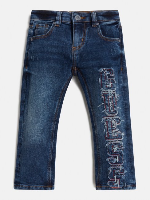 Guess Pantalon En Denim Coupe Slim Bleu