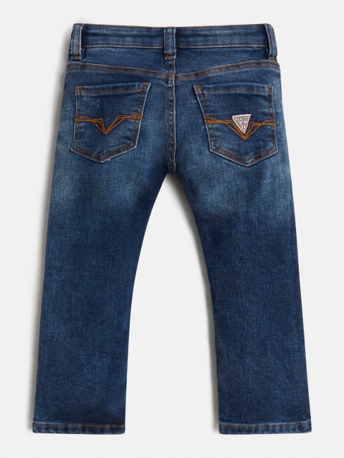 Guess Pantalon En Denim Coupe Slim Bleu