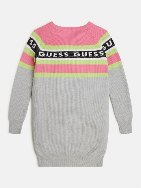 Robe Pull Rayé Gris Multi Guess