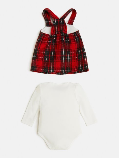 Ensemble Robe Et Body Imprimé Tartan Guess Blanc