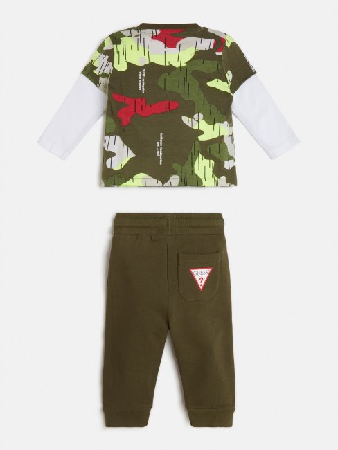 Ensemble T-shirt Et Pantalon Vert Multi Guess