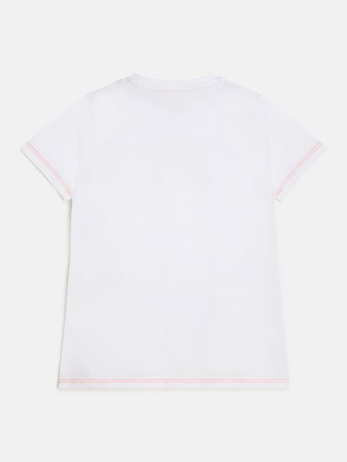 Tee Shirt Guess Logo Devant Blanc Tendance