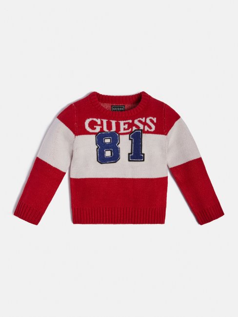 Pull à Logo Devant Guess Rouge