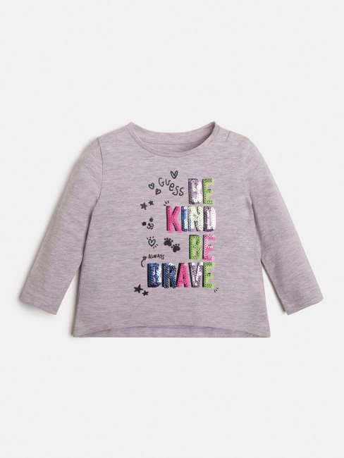 T-shirt à Sequins Rose Guess