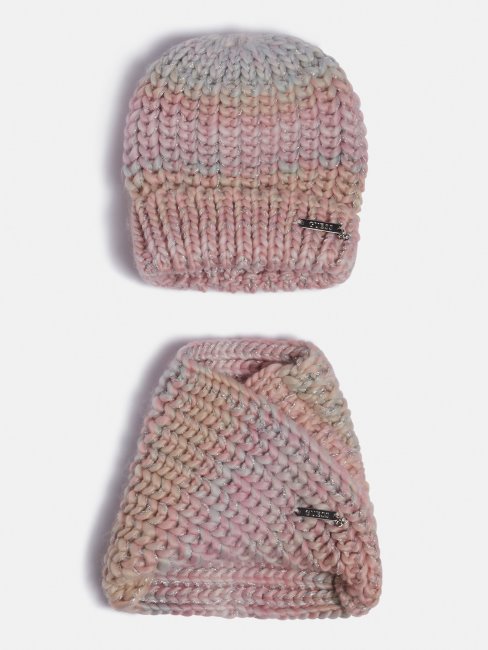 Ensemble Bonnet Et Capote Motif Multicolore Guess