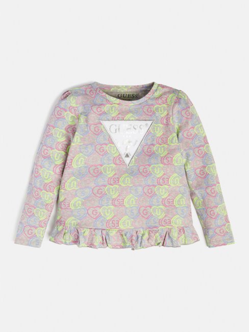 T-shirt Imprimé Guess All Over Motif Multicolore