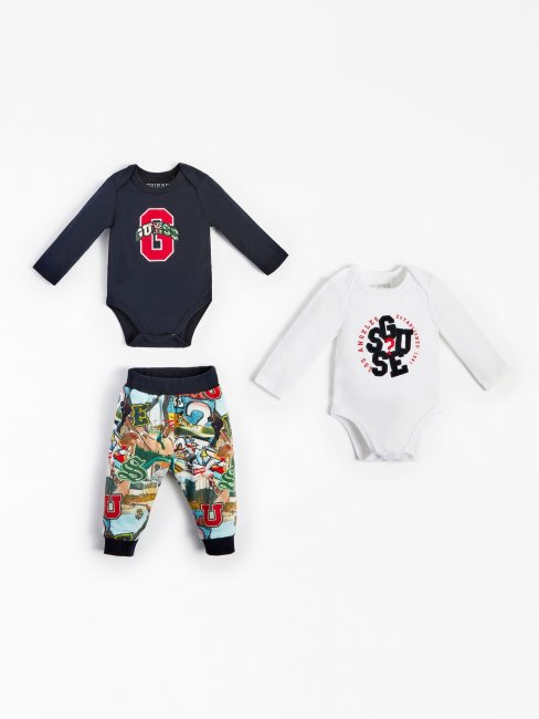 Pack 2 Ensemble Body Et Pantalon Guess Bleu Multi