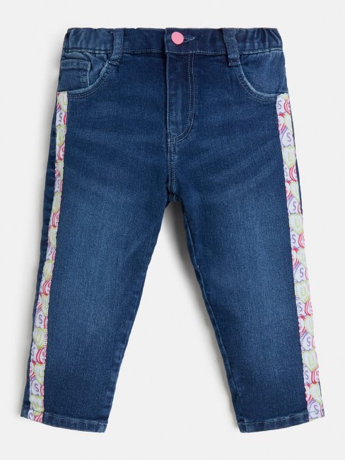 Pantalon Denim Mom Fit Bleu Guess