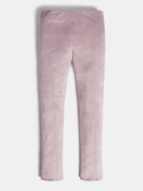 Guess Leggings En Faux Suède Lilas