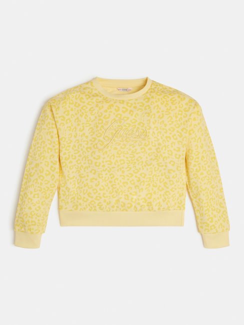 Sweat Guess Animalier Jaune