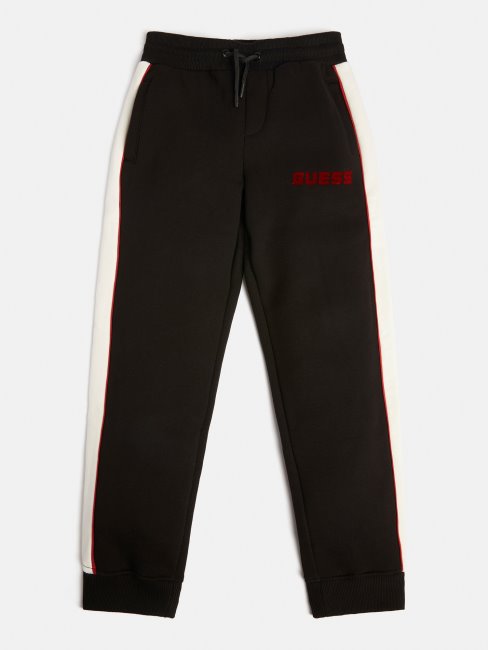 Pantalon De Sport Noir Guess Avec Logo Sur Le Devant