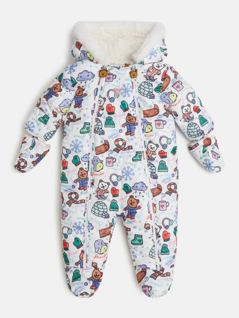 Barboteuse à Imprimé Tartan Doudoune Motif Guess Multicolore