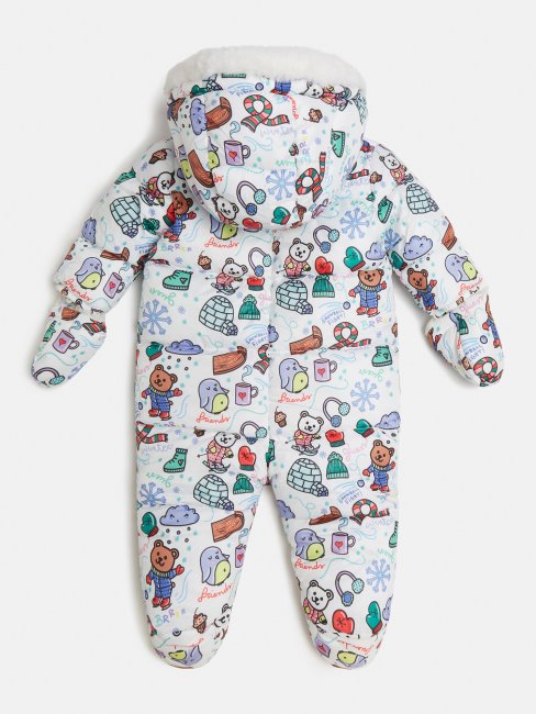 Barboteuse à Imprimé Tartan Doudoune Motif Guess Multicolore