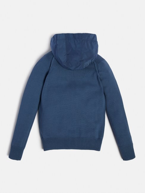 Pull Bleu Clair à Capuche Guess
