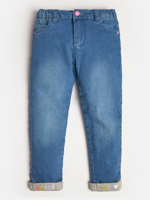 Pantalon Denim Coupe Relax Bleu Guess Nouvelle Tendance