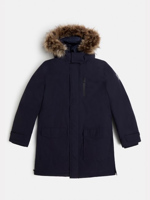 Parka à Capuche Bleue Guess