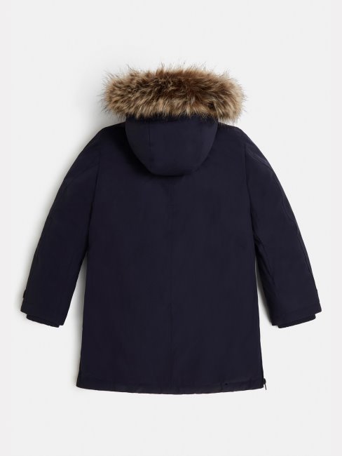 Parka à Capuche Bleue Guess