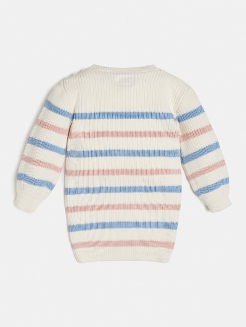 Guess Robe Blanche à Rayures Multiples