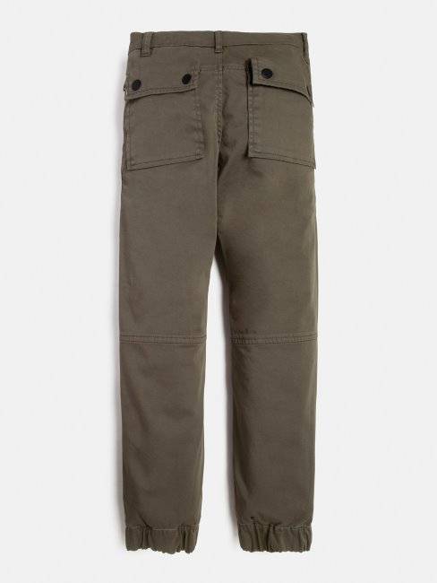 Pantalon Cargo En Satin Vert Guess