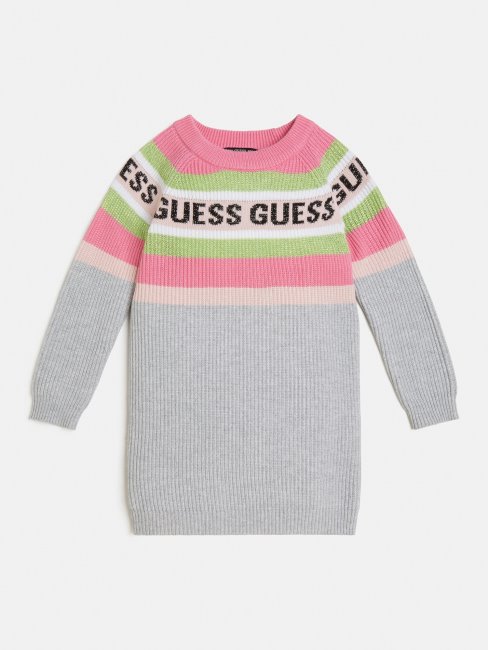 Robe Pull à Rayures Grises Guess