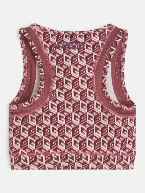 Top Actif Rouge Avec Logo Sur Le Devant