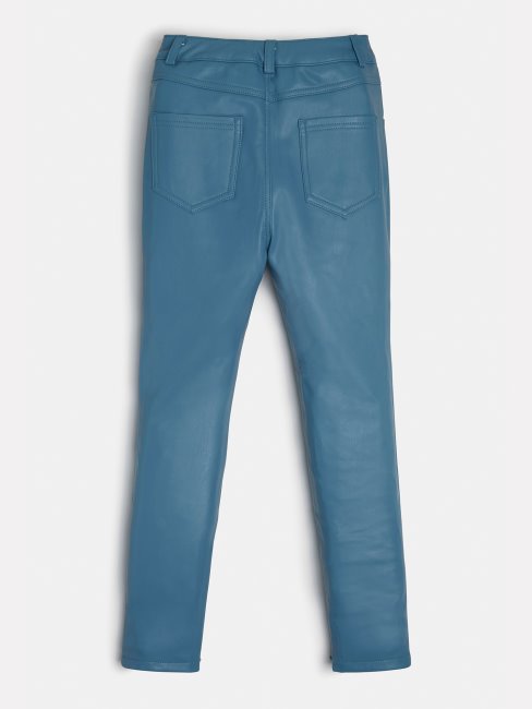 Pantalon Simili Cuir Bleu Guess