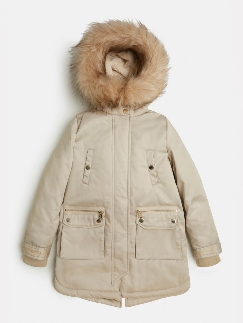 Parka Beige à Capuche Guess