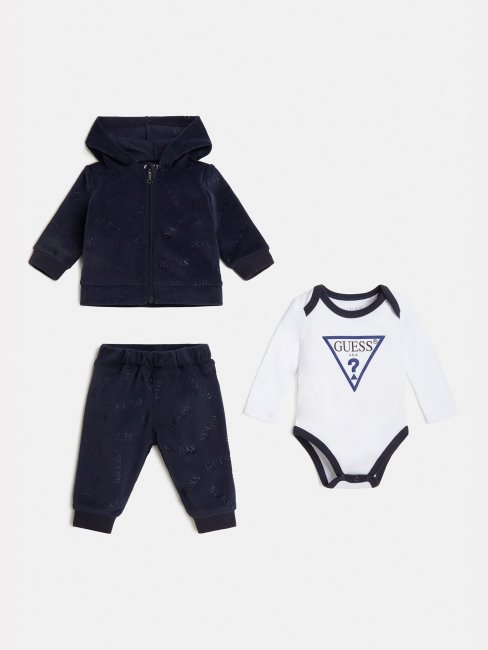 Chenille Sweat Corps Pantalon Bleu Guess