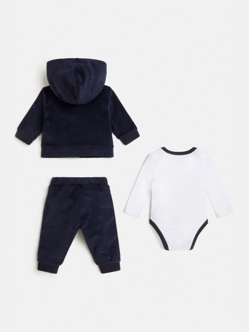 Chenille Sweat Corps Pantalon Bleu Guess