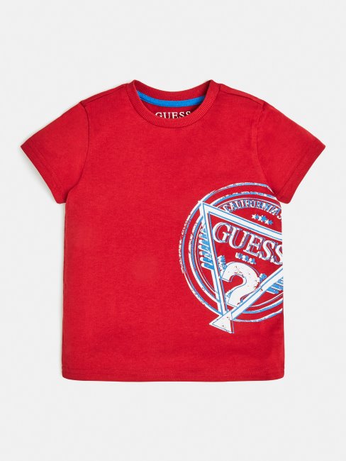 Tee Shirt Logo Devant Rouge Guess Nouvelle Tendance