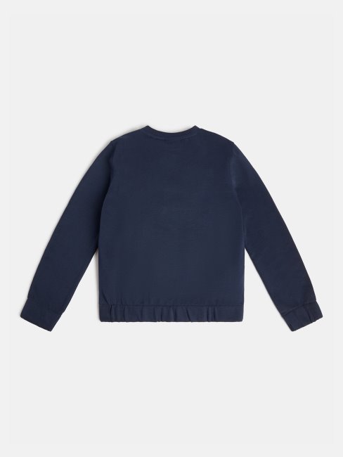 Guess Sweat Logo Sur Le Devant Bleu Nouvelle Tendance