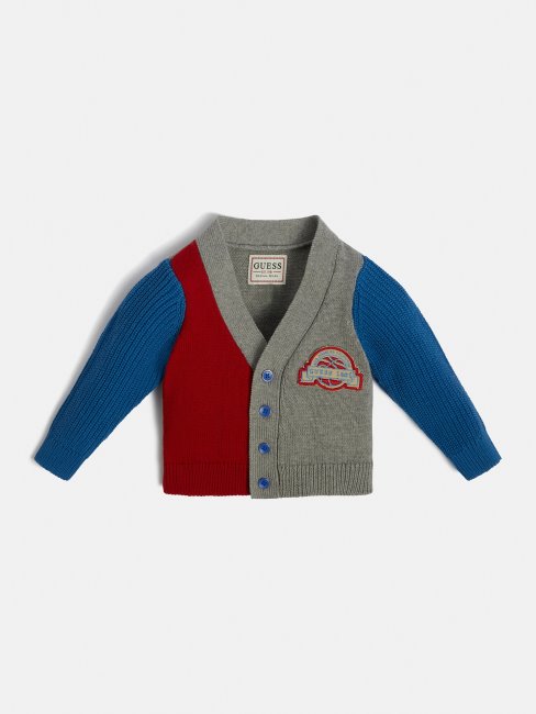 Cardigan Color Block Rouge Multi Guess
