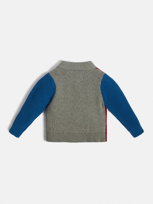 Cardigan Color Block Rouge Multi Guess