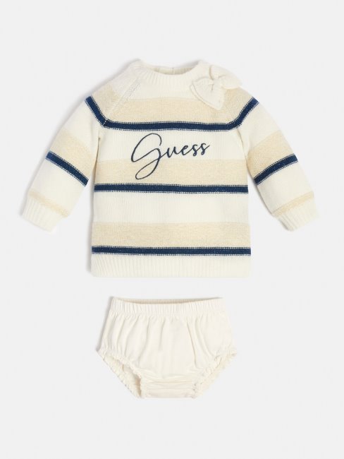 Ensemble Robe Et Culotte Bleu Clair Imprimé Guess All Over