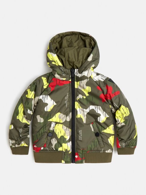 Guess Matelassé Réversible Vert à Plusieurs Capuches