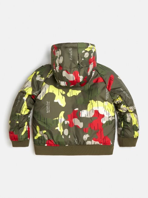 Guess Matelassé Réversible Vert à Plusieurs Capuches