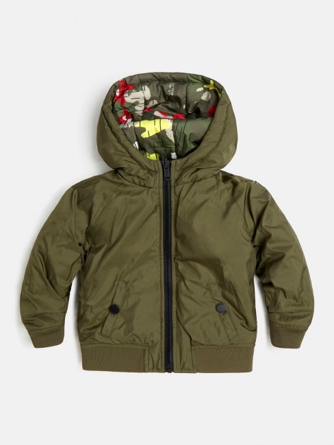 Guess Matelassé Réversible Vert à Plusieurs Capuches