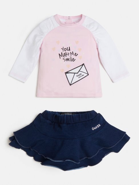 Ensemble T-shirt Et Jupe Guess Rose