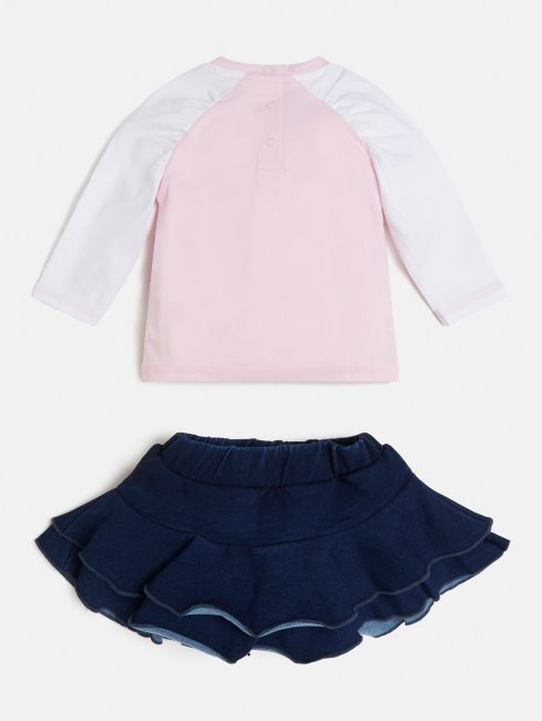 Ensemble T-shirt Et Jupe Guess Rose