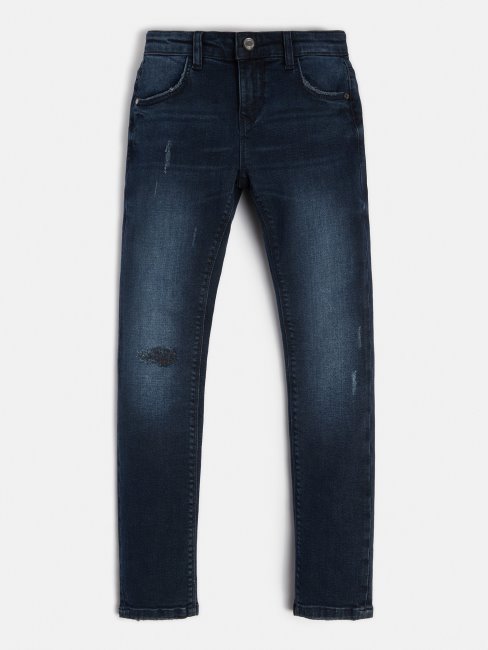 Pantalon Denim Coupe Skinny Bleu New Guess
