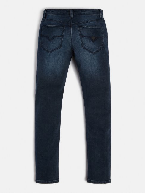 Pantalon Denim Coupe Skinny Bleu New Guess