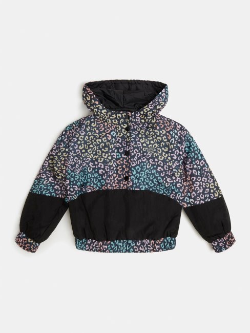 Guess Coupé-vent Noir à Imprimés Multiples