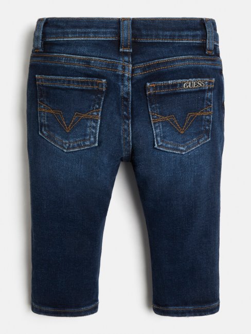 Pantalon Skinny En Denim Bleu Guess