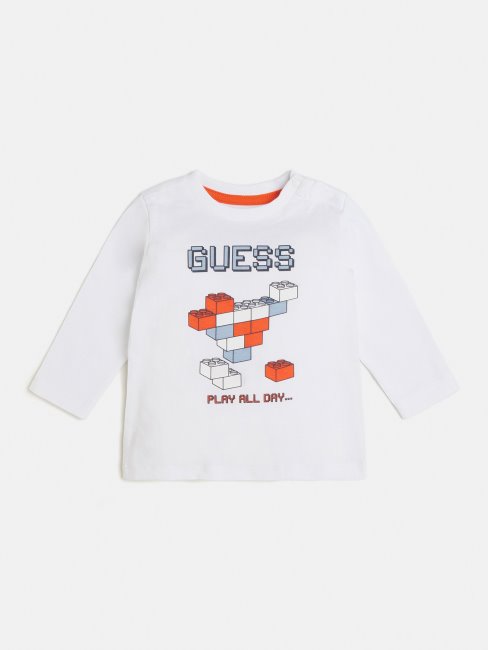 T-shirt Blanc Logo Devant Guess New Trend