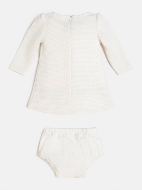 Ensemble Robe Et Culotte En Jacquard Lurex Blanc Guess