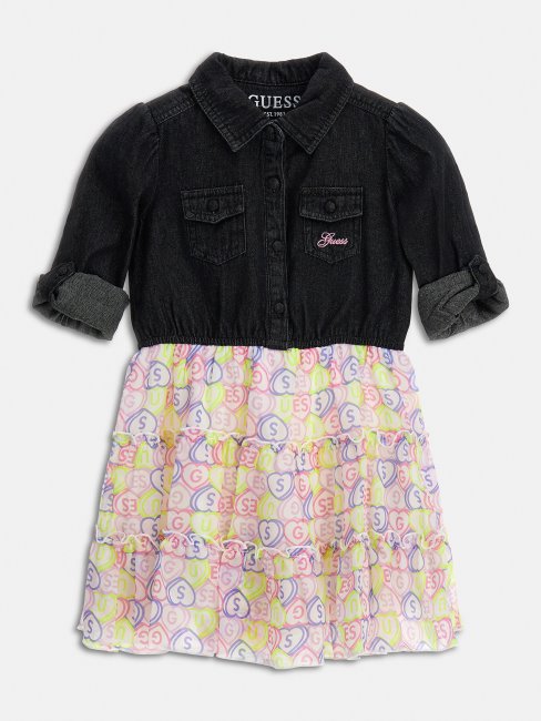 Robe Bleu Clair Imprimé Guess Sur L'ensemble