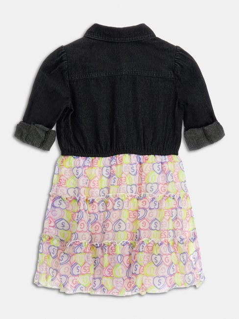 Robe Bleu Clair Imprimé Guess Sur L'ensemble