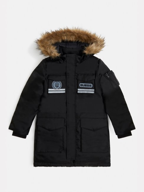Parka à Capuche Noire Guess